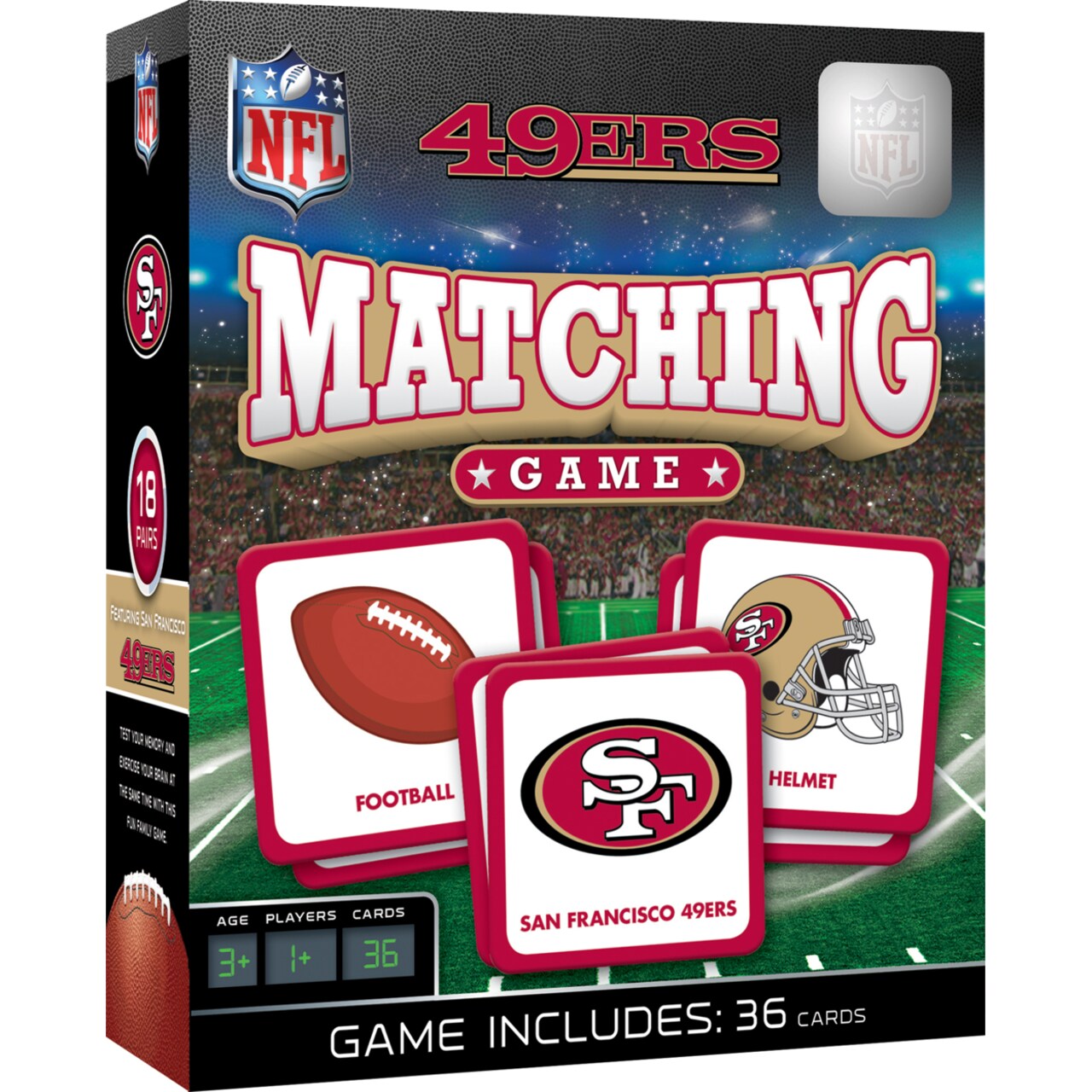 Masterpieces   Officially Licensed NFL San Francisco 49ers Matching Game for Kids and Families